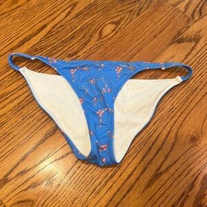Caroline Constas Woman’s Blue Floral Bikini Bottoms Size s